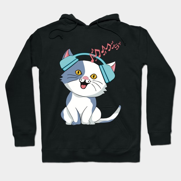 Luna the cat Hoodie by Plucking Daisies